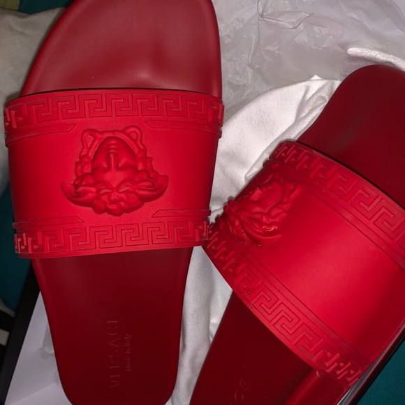 Red Versace Slides - Picture 1 of 7